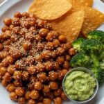 Glossy Vegan Sesame Garlic Chickpeas