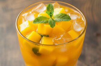 Honey Sweetened Mango Iced Tea