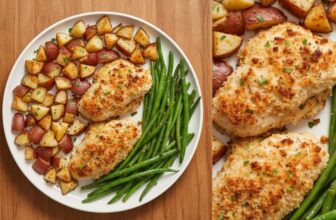 Parmesan Crusted Chicken Veggie Roast