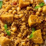 Biryani Style Potato and Chickpea Pulao