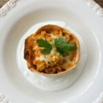 Cheesy Curry Chicken Tortilla Cups