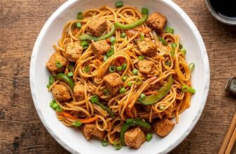High Protein Street Style Veggie Chow Mein