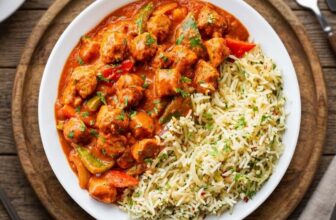 Tandoori Soy Chunks & Veggies with Cilantro Lime Rice