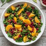 Citrus Pomegranate Kale Salad with Honey Lemon Vinaigrette