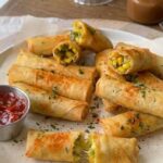 Crispy Cheesy Corn Spring Rolls