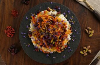 Persian Jeweled Rice The Stunning Saffron, Pistachio, and Dried Fruit Rice