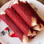 Red Velvet Wafer Rolls