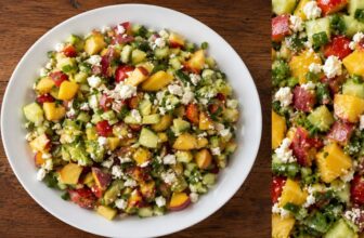 Peach and Cucumber Salad