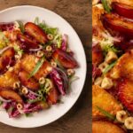 Plum and Halloumi Salad
