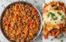 Cheesy Pepper & Beef Harvest Rice Bowl