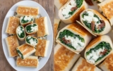 Crispy Homemade Spinach Feta Wrap