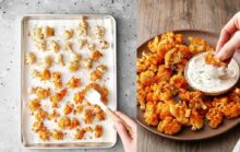Crispy Roasted Buffalo Cauliflower