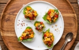 Double Mango Rice Paper Cups The Sweet, Spicy, Crunchy Salad Cup That Is the Most Fun Appetizer You Will Make All Summer
