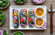Flowering Petal Spring Rolls The Most Beautiful No-Cook Appetizer