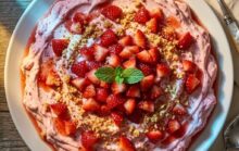Luscious Strawberry Cream Dessert
