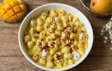 Mango Makhana Rasmalai: A Creamy Indian Dessert with a Fruity Twist