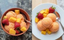 Mango Strawberry Sorbet