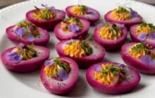 Pink Stuffed Eggs The Stunning Natural Color Deviled Eggs