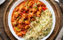 Tandoori Soy Chunks & Veggies with Cilantro Lime Rice